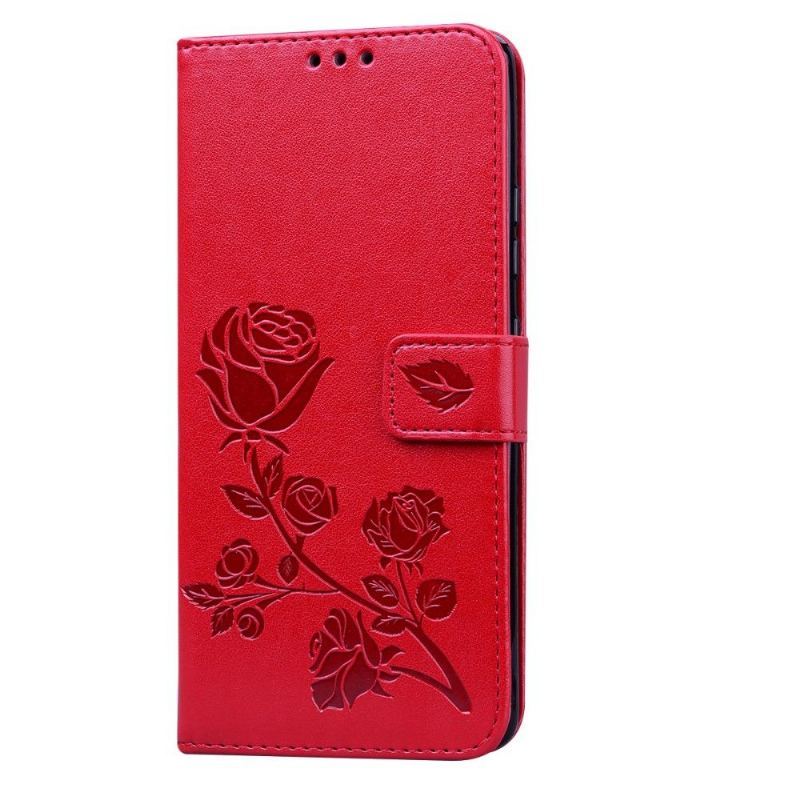 Etui Folio do Samsung Galaxy S10 Lite Classic Imitacja Skóry Wzór Róży