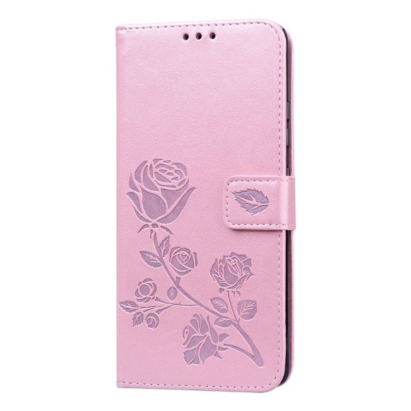 Etui Folio do Samsung Galaxy S10 Lite Classic Imitacja Skóry Wzór Róży