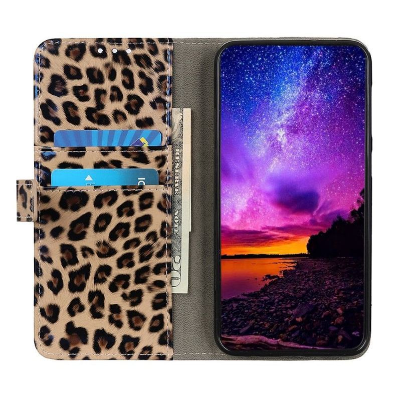 Skórzany Futerał do Samsung Galaxy S10 Lite Leopard