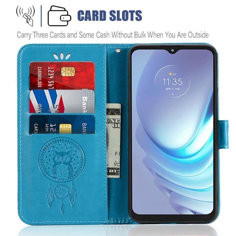 Etui Folio do Motorola Moto G50 Łapacz Snów Sowa