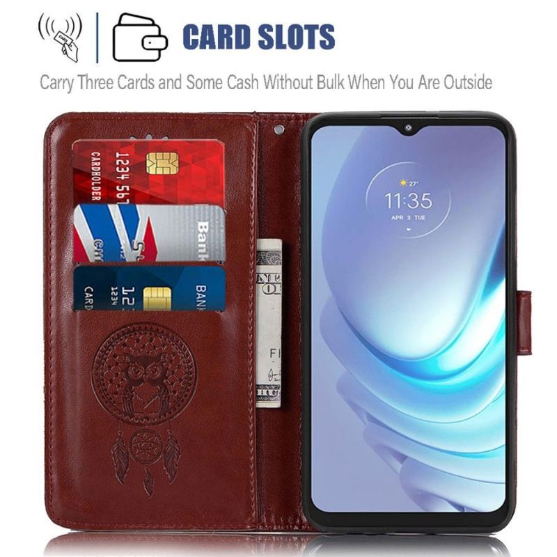 Etui Folio do Motorola Moto G50 Łapacz Snów Sowa