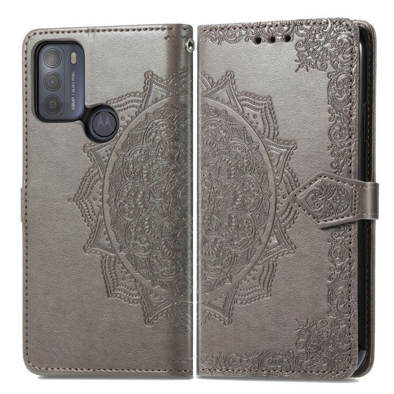 Etui Folio do Motorola Moto G50 Mandala Relief Ze Sztucznej Skóry W Stylu Retro