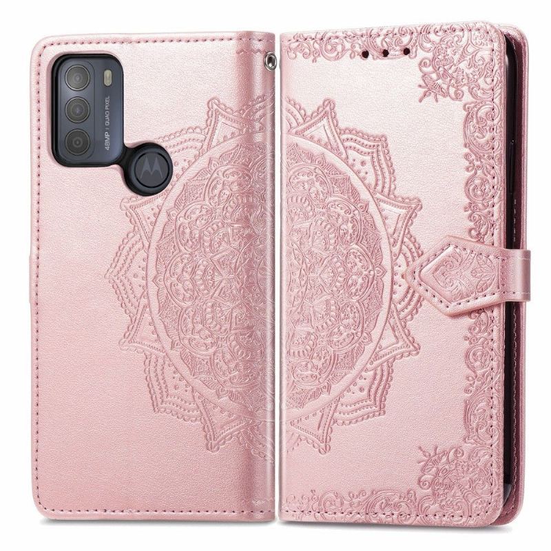 Etui Folio do Motorola Moto G50 Mandala Relief Ze Sztucznej Skóry W Stylu Retro