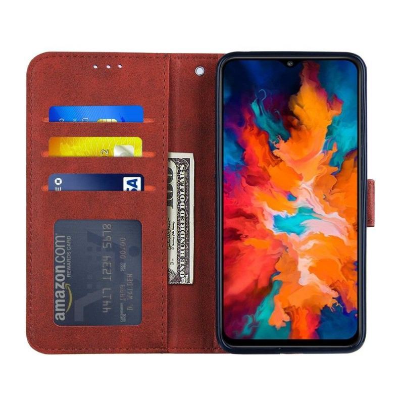 Etui Folio do Motorola Moto G50 Obrzeża Linie Efekt Skóry