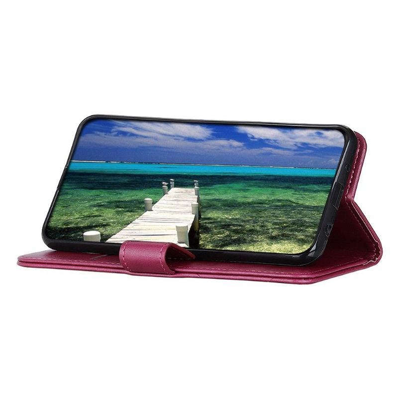 Etui Folio do Motorola Moto G50 Skórzany Futerał Klapa Ze Sztucznej Skóry Z Nitem