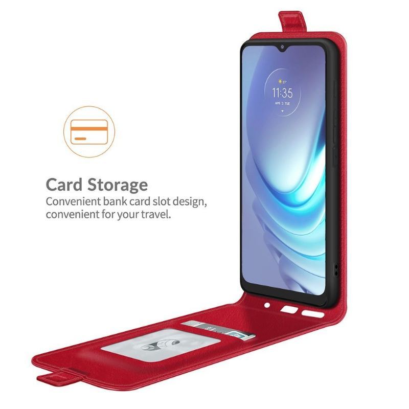 Etui Folio do Motorola Moto G50 Skórzany Futerał Ze Sztucznej Skóry W Pionie