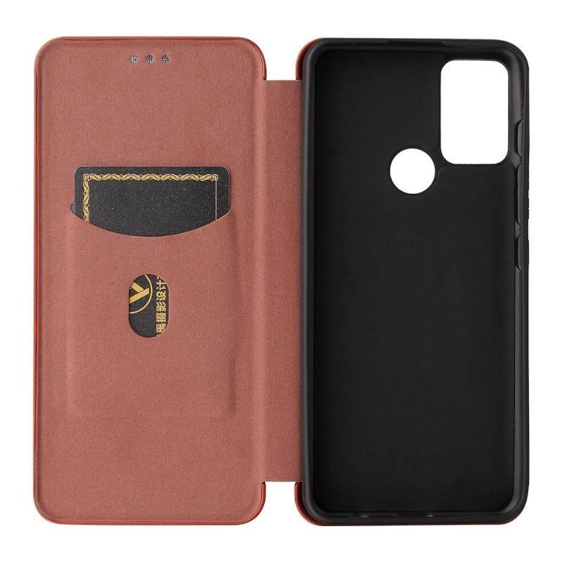 Etui Folio do Motorola Moto G50 W Stylu Włókna Węglowego Ze Sztucznej Skóry