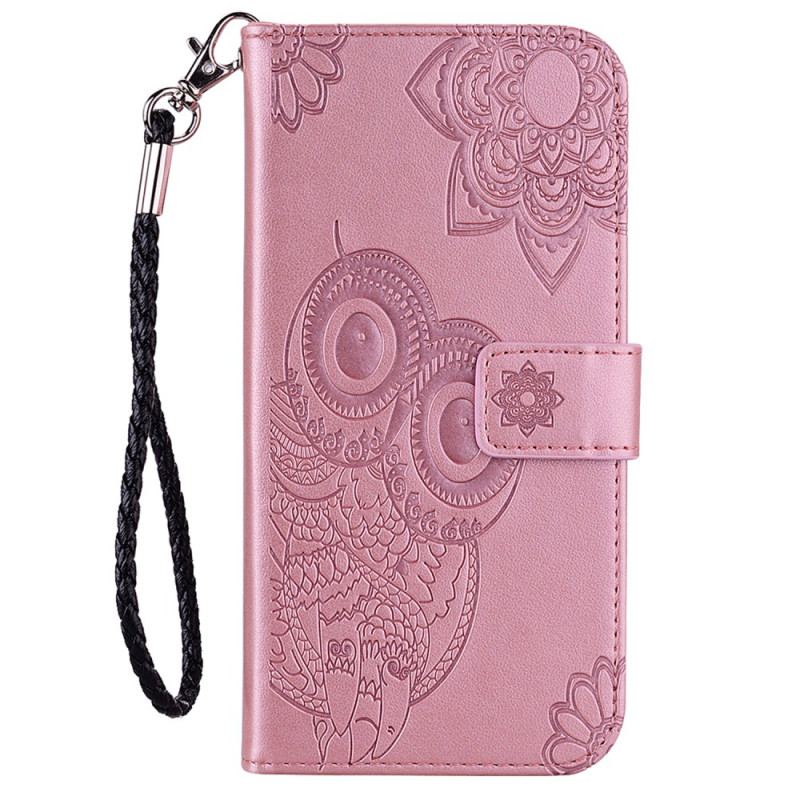 Etui Folio Do Poco X6 5g Wzór Sowy Z Paskiem