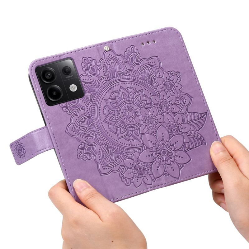 Etui Folio Poco X6 5g Mandala Ze Smyczą