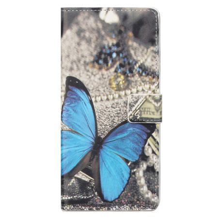 Etui Folio Poco X6 5g Niebieski Motyl Etui Ochronne