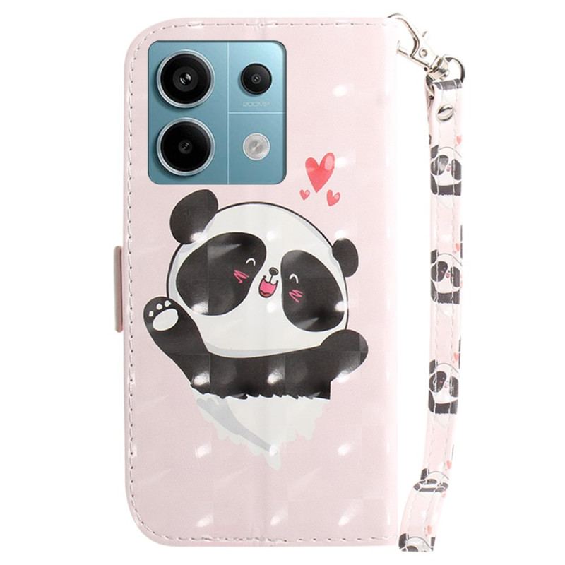 Etui Folio Poco X6 5g Panda Love Z Paskiem