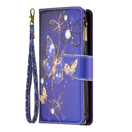 Etui Folio Poco X6 5g Portfel W Fioletowe Motyle Etui Ochronne