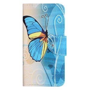 Etui Folio Poco X6 5g Żółty I Niebieski Motyl