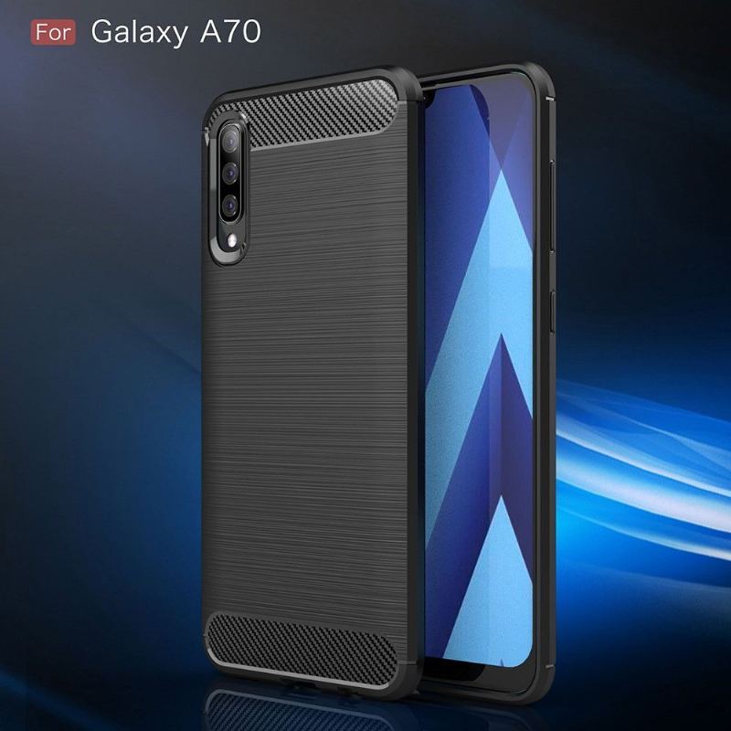 Etui do Samsung Galaxy A70 Carbon Brushed Gel