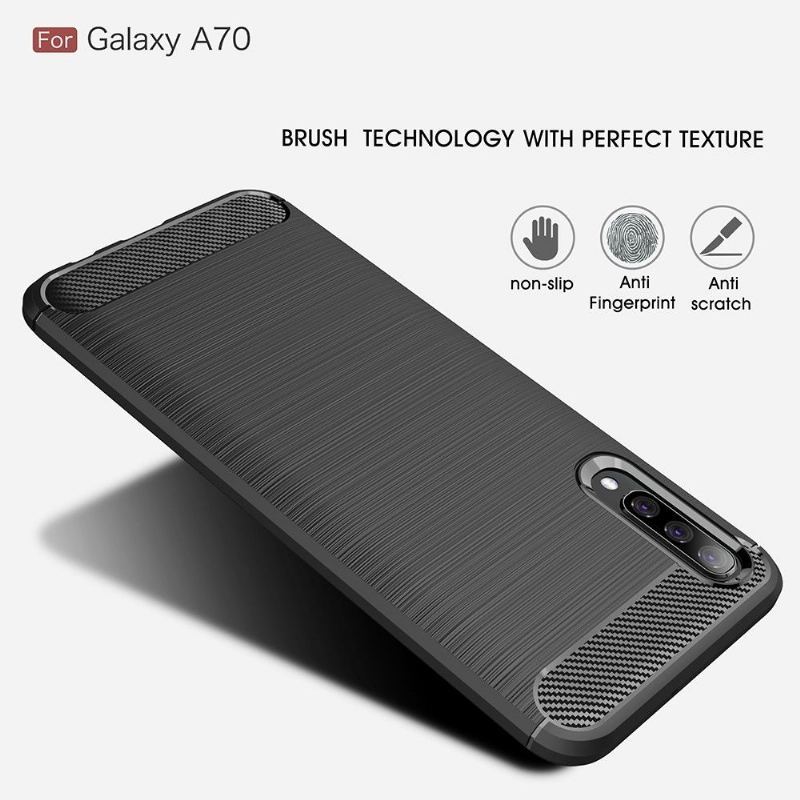 Etui do Samsung Galaxy A70 Carbon Brushed Gel