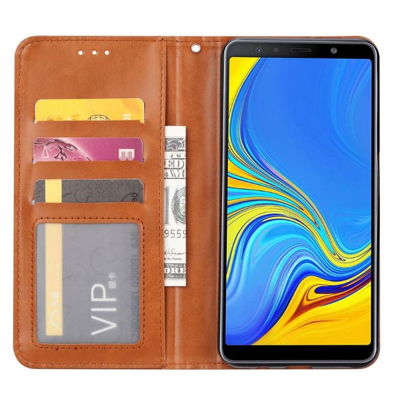 Etui do Samsung Galaxy A70 Sztuczna Skóra Ze Stojakiem I Uchwytem Na Karty