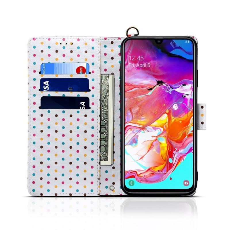 Etui do Samsung Galaxy A70 Vintage Wzory W Kropki