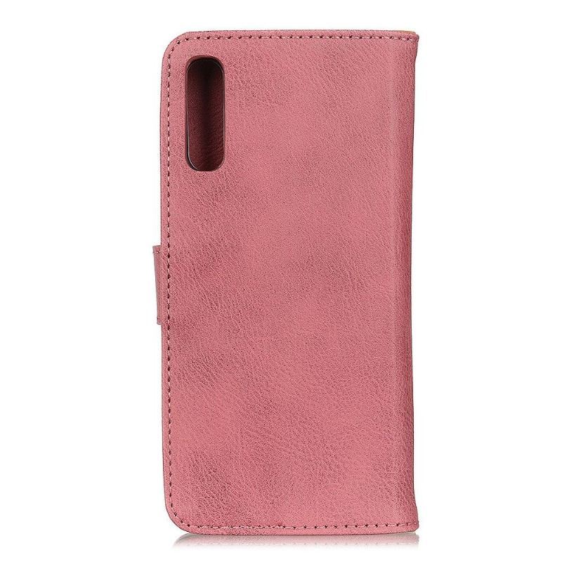 Etui Folio do Samsung Galaxy A70 Obrzeża Khazneh Etui Na Karty Z Efektem Skóry - Różowy