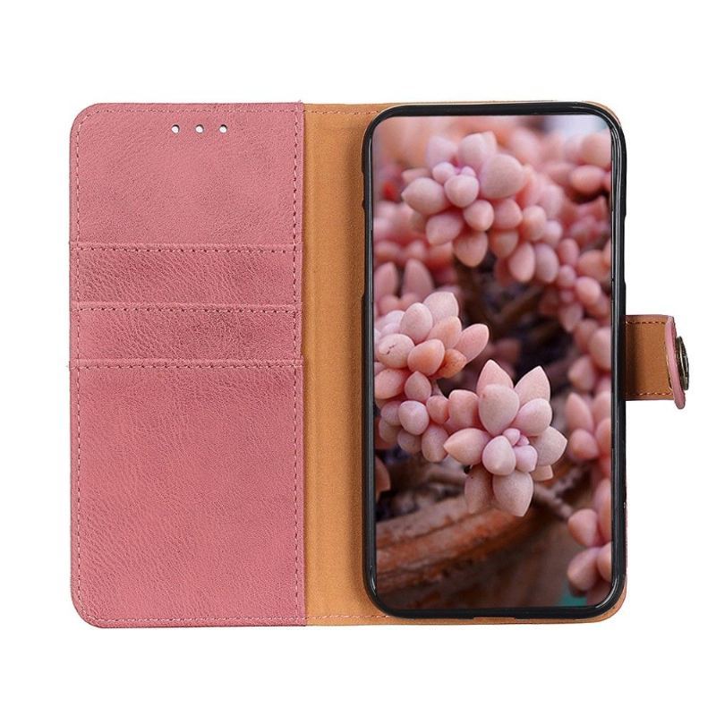 Etui Folio do Samsung Galaxy A70 Obrzeża Khazneh Etui Na Karty Z Efektem Skóry - Różowy