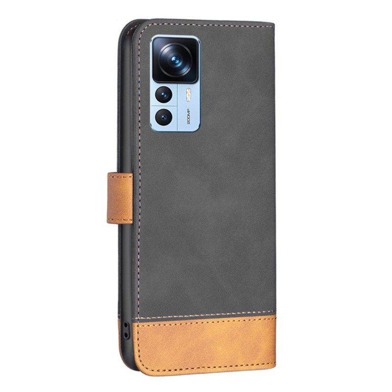 Etui Folio do Xiaomi 12T / 12T Pro Dwukolorowy Kolor Binfen