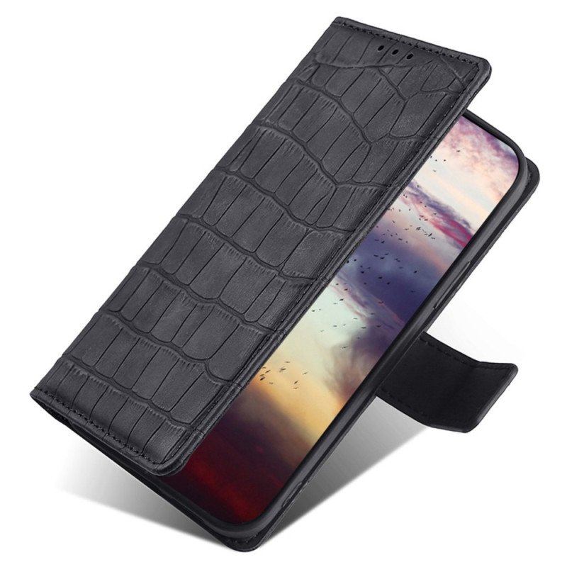 Etui Folio do Xiaomi 12T / 12T Pro Krokodyl Dotykający Skóry