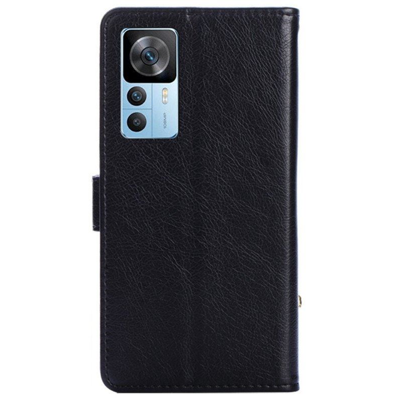 Etui Folio do Xiaomi 12T / 12T Pro Przednia Portmonetka I Smycz