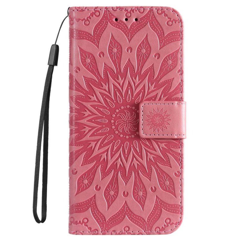 Etui Folio do Xiaomi 12T / 12T Pro z Łańcuch Paskowata Mandala