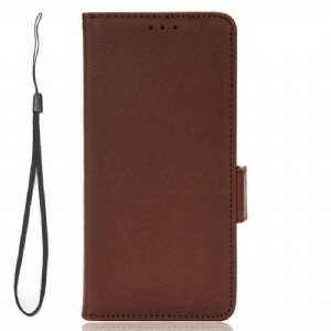 Etui Na Telefon do Xiaomi 12T / 12T Pro Etui Folio Efekt Skóry Z Paskiem