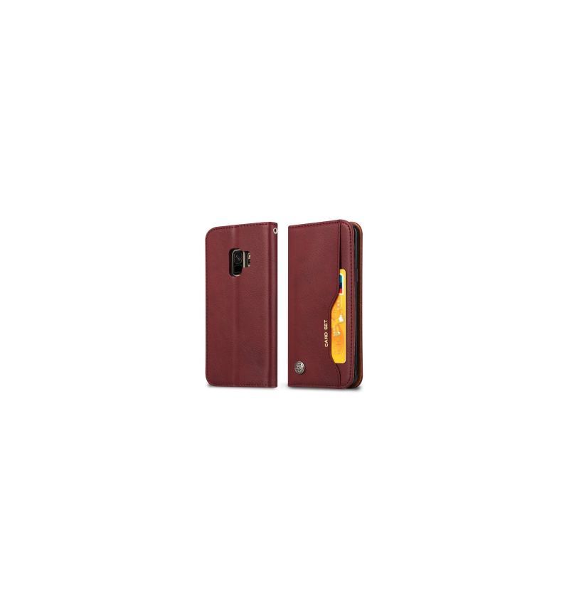 Etui Folio do Samsung Galaxy S9 Skórzany Portfel - Czerwone Wino