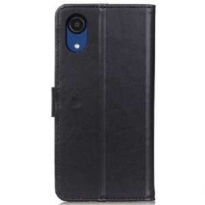 Etui Folio do Samsung Galaxy A03 Core Classic Basic Sztuczna Skóra