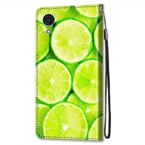 Etui Folio do Samsung Galaxy A03 Core Classic Cytryna