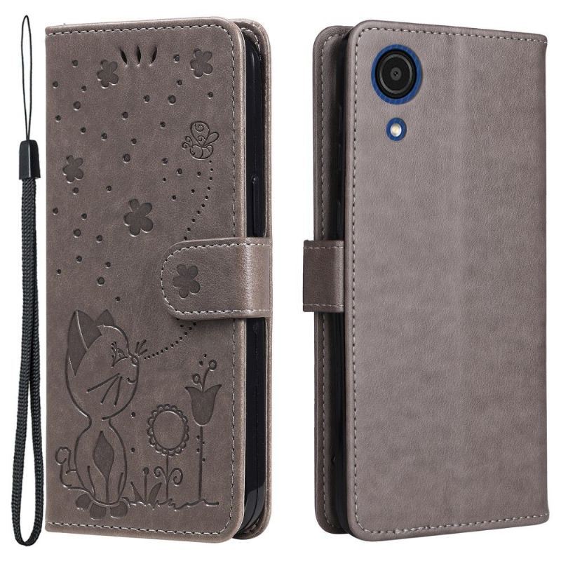 Etui Folio do Samsung Galaxy A03 Core Classic Ilustracja Kot