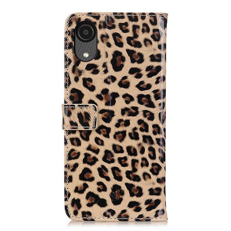 Etui Folio do Samsung Galaxy A03 Core Faux Leather Leopard Style