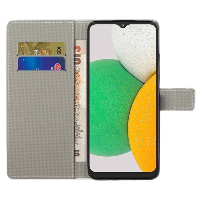 Etui Folio do Samsung Galaxy A03 Core Niebieski Motyl