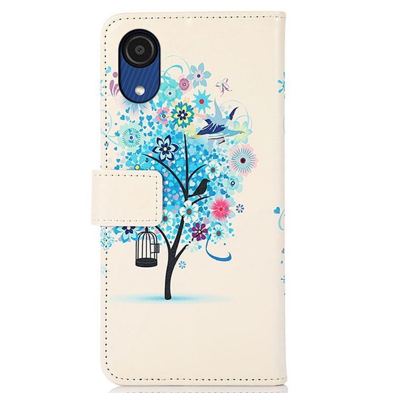 Etui Folio do Samsung Galaxy A03 Core Niebieskie Drzewo