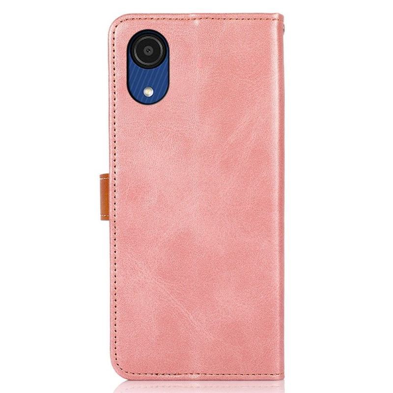 Etui Folio do Samsung Galaxy A03 Core Obrzeża Khazneh Bicolor Sztuczna Skóra