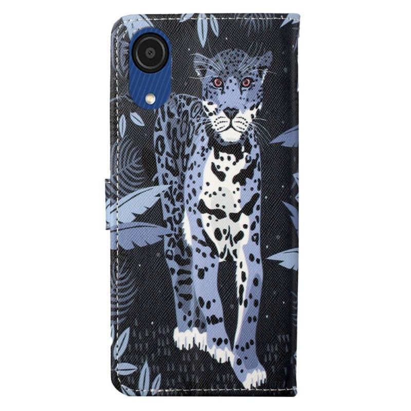 Etui Folio do Samsung Galaxy A03 Core Obrzeża Leopard