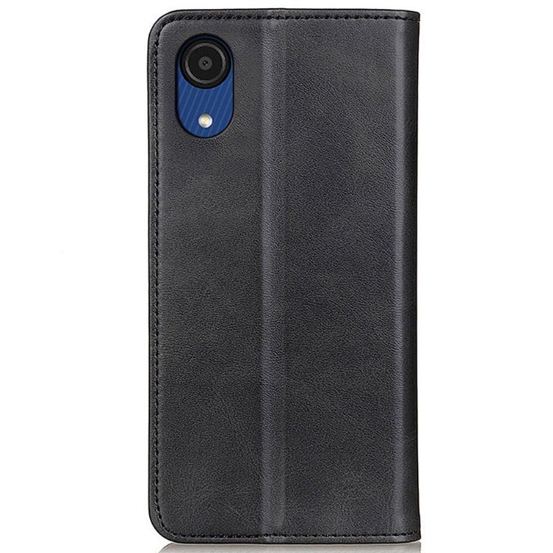 Etui Folio do Samsung Galaxy A03 Core Obrzeża Skórzany Futerał Simone Flip Aged Faux Leather