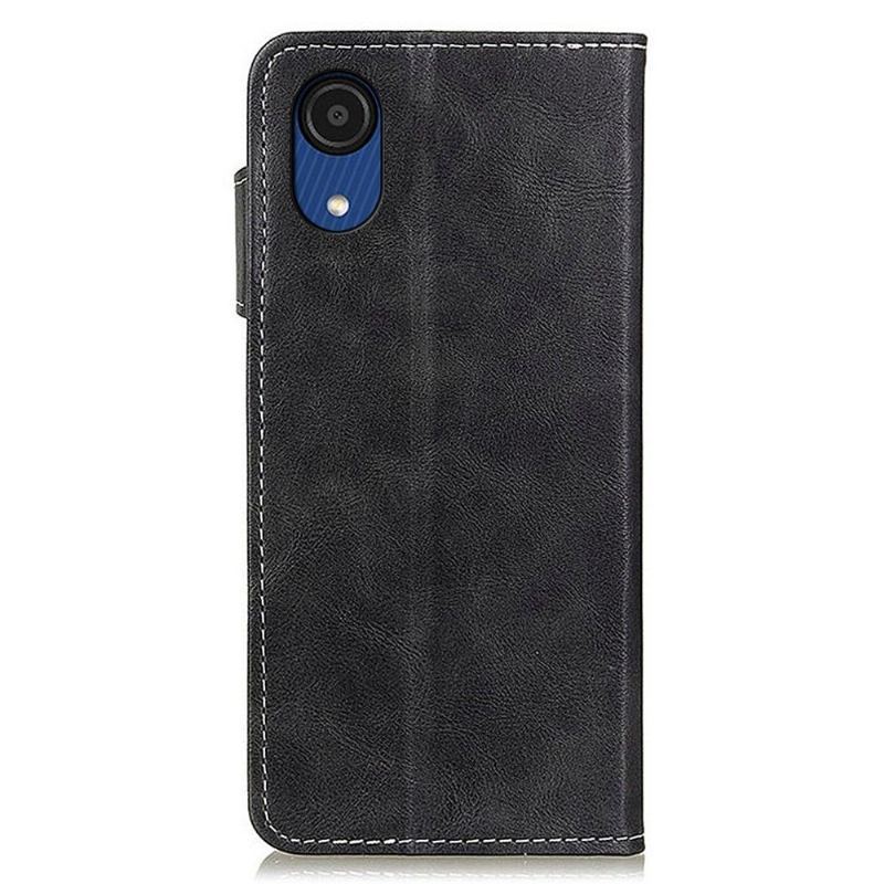 Etui Folio do Samsung Galaxy A03 Core S Kształt Odsłonięte Szwy