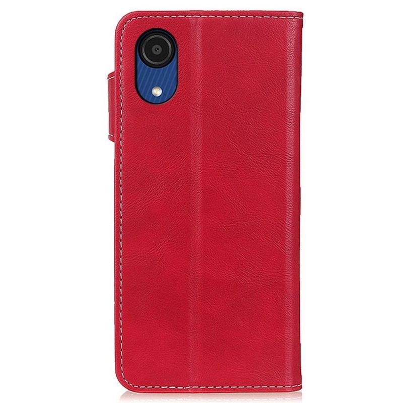 Etui Folio do Samsung Galaxy A03 Core S Kształt Odsłonięte Szwy