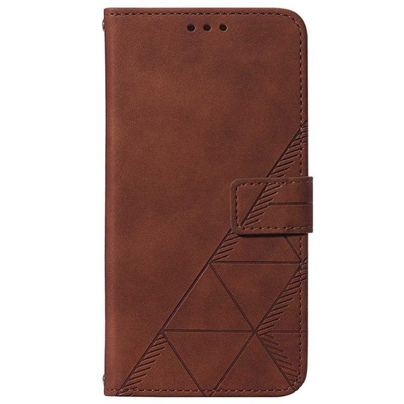 Etui Folio do Samsung Galaxy A03 Core Skórzany Efekt Geometryczny Wzór