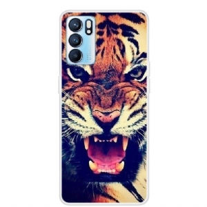 Etui do Oppo Reno 6 5G Anti-fall Fierce Tiger