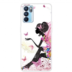 Etui do Oppo Reno 6 5G Anti-fall Motyl Kobieta