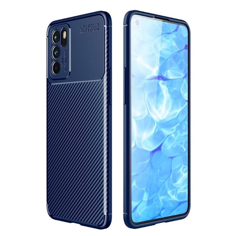 Etui do Oppo Reno 6 5G Anti-fall Styl Włókna Węglowego