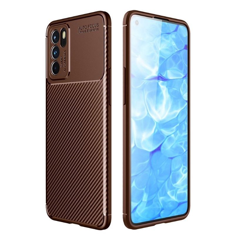 Etui do Oppo Reno 6 5G Anti-fall Styl Włókna Węglowego