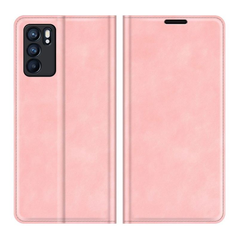 Etui do Oppo Reno 6 5G Classic Faux Skórzany Stojak Funkcyjny