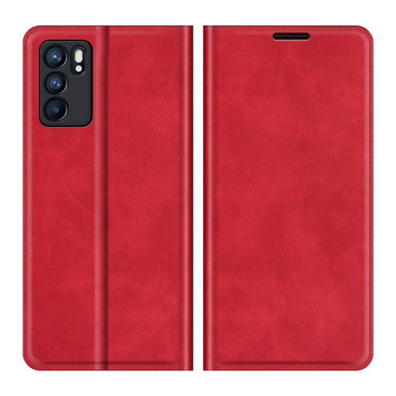 Etui do Oppo Reno 6 5G Classic Faux Skórzany Stojak Funkcyjny