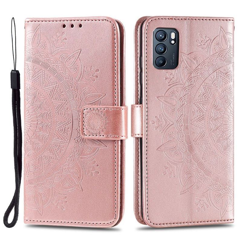 Etui Folio do Oppo Reno 6 5G Classic Mandala Sun