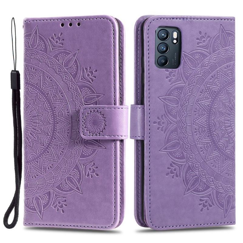 Etui Folio do Oppo Reno 6 5G Classic Mandala Sun