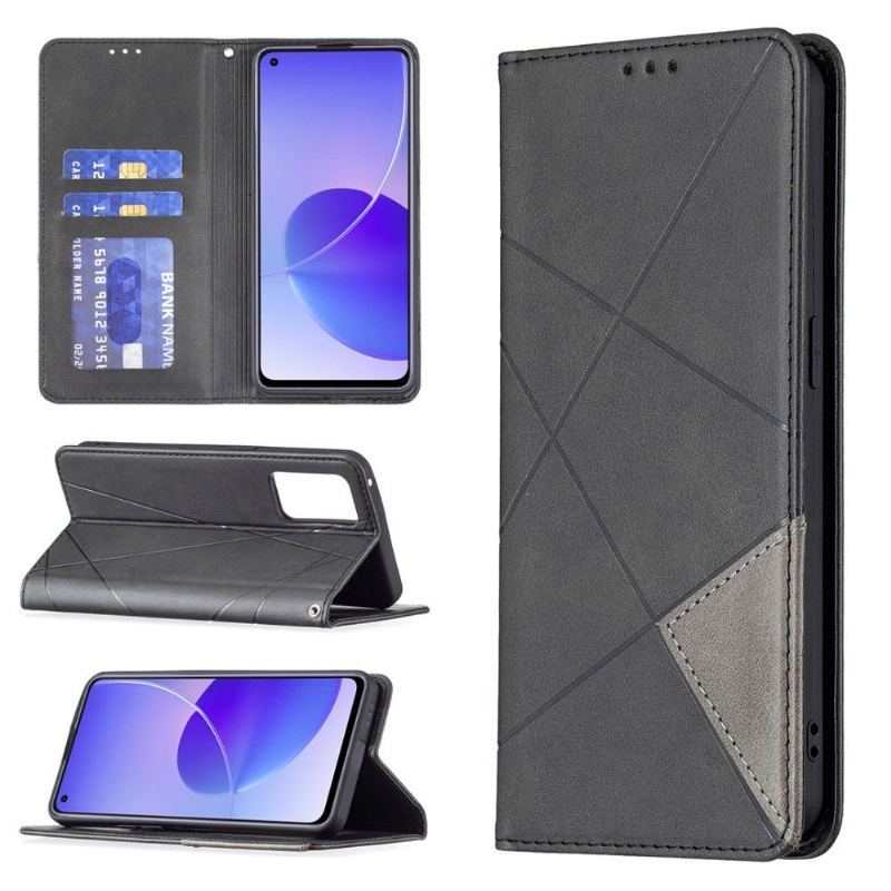 Etui Folio do Oppo Reno 6 5G Classic Skórzane Etui Na Karty W Stylu Célinia